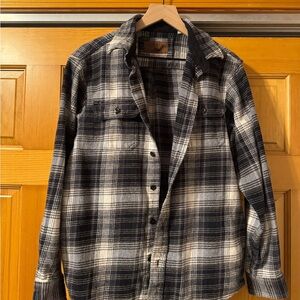 Orvis Black and White Checkered Shirt Jacket